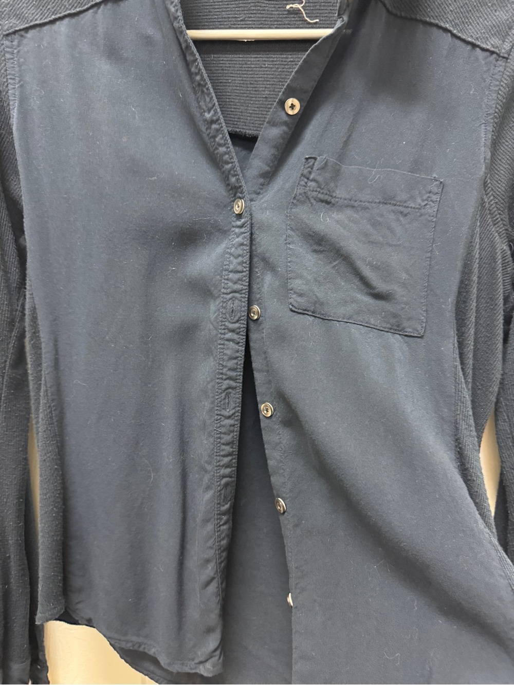 Hollister Black Long-Sleeve Casual Button-Down Shirt